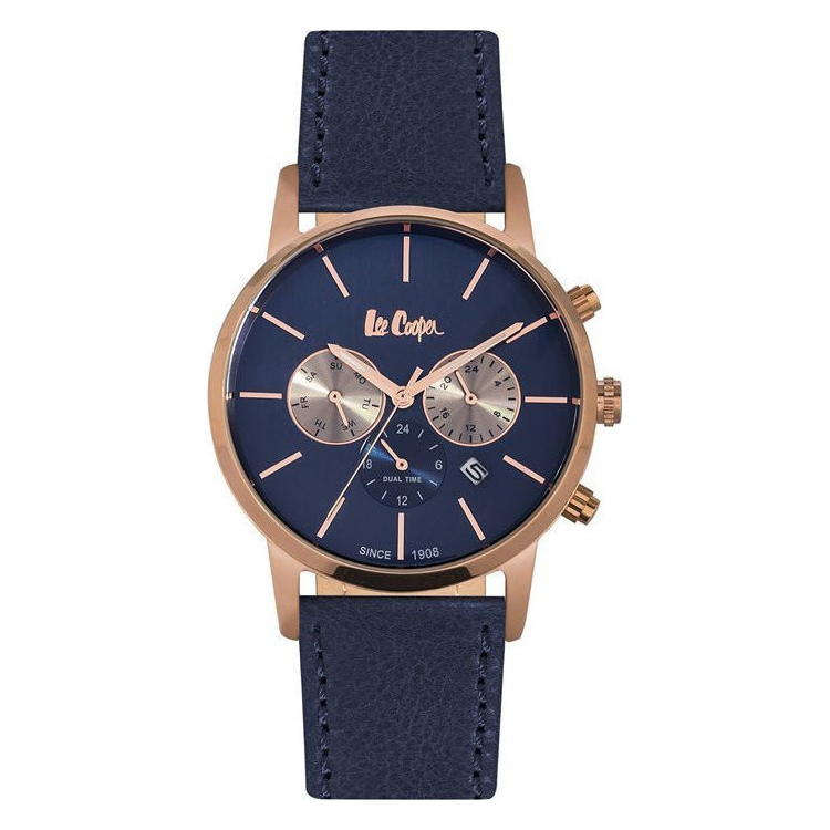 LEE COOPER Gents LC06341.499 Multifunction Blue Leather Strap