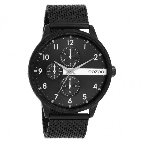 OOZOO Timepieces C11304 Black Metallic Bracelet