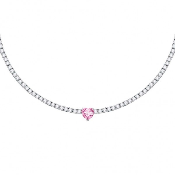 CHIARA FERRAGNI Necklace Diamond Heart Crystals | Silver Metal J19AUV05