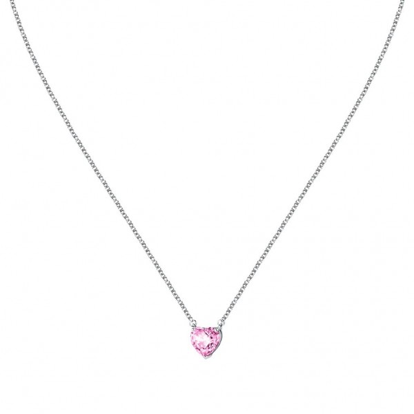 CHIARA FERRAGNI Necklace Diamond Heart Crystals | Silver Metal J19AUV07