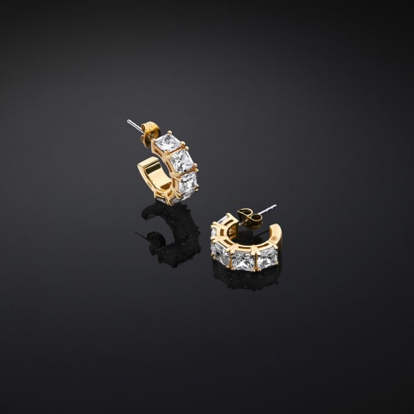CHIARA FERRAGNI Earring Classic Crystals | Gold Metal J19AVJ24