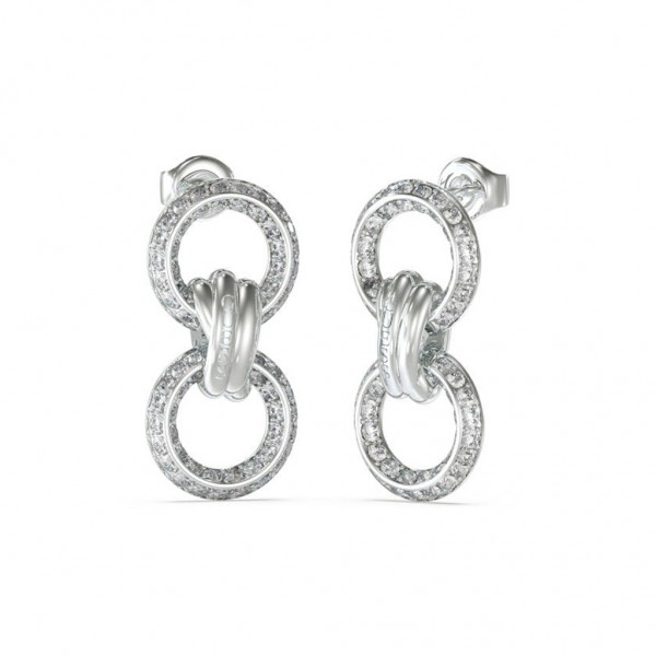 GUESS Earring Knot You Zircons | Silver Stainless Steel JUBE04061JWRHT/U