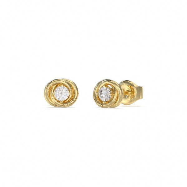 GUESS Earring Perfect Zircons | Gold Stainless Steel JUBE04065JWYGT/U