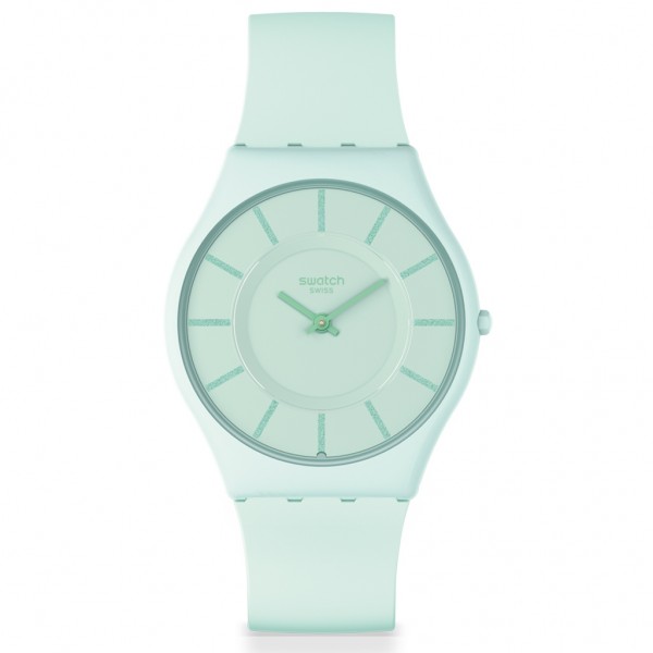 SWATCH Turquoise Lightly SS08G107 Bioceramic Case - Turquoise Silicone Strap