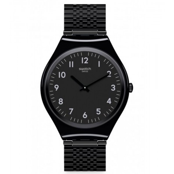 SWATCH Skincoal SYXB100GG Black Stainless Steel Bracelet